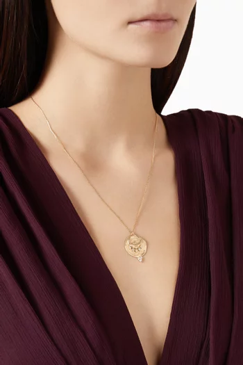 قلادة غابي رقم 2 مرصعة بالماس ذهب عيار 9