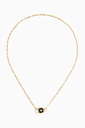 قلادة جنجر مرصعة بالراتنج ذهب عيار 9