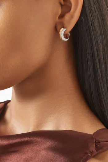 Mini Diamond Hoop Earrings in 9kt Gold