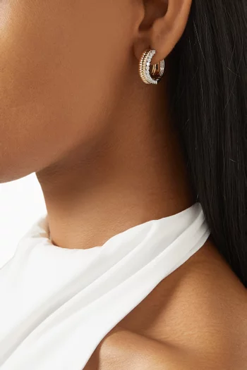 Wave Hoop Diamond Earrings in 9kt Gold