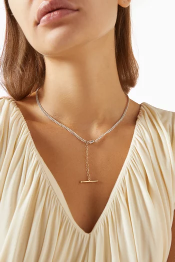 قلادة الكيمي باربيل فضة وذهب