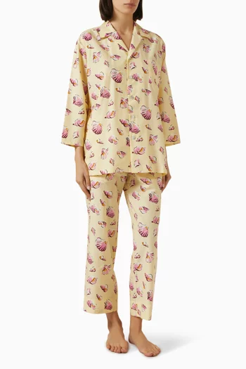 Casablanca Helios Seashell Pyjamas in Cotton-Silk