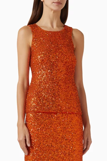 Sequin-embellished Tank Top