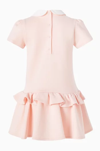 FF Collared Dress in Cotton-fleece