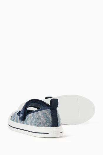 حذاء باليرينا بكعب مسطح دينم