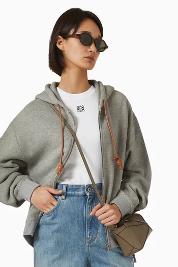 نظارة شمسية بإطار دائري رفيع أسيتات