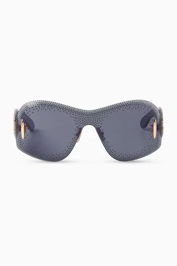 Anagram Crystal Visor Sunglasses