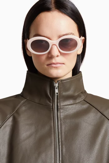 Triomphe Oval Sunglasses in Acetate