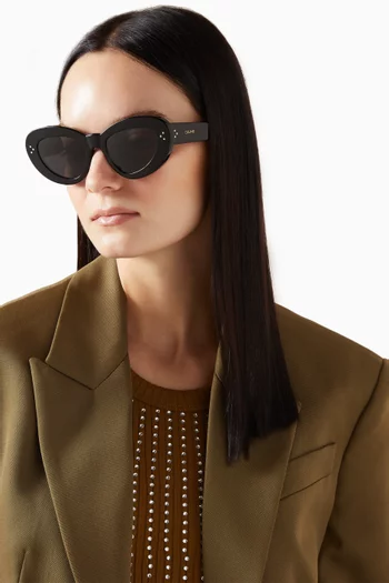 Cat-eye 3 Dots Sunglasses in Acetate