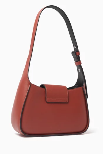 K/Signature Shoulder Bag in Woven Faux Leather