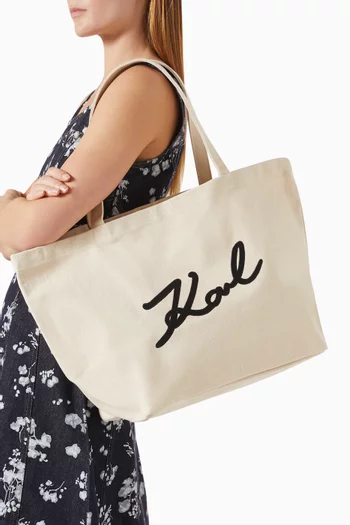 K/Signature Tote Bag in Canvas