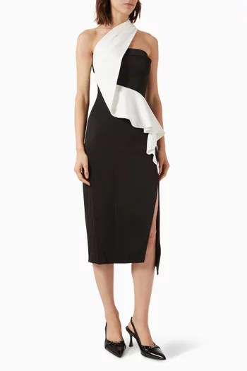 Asymmetrical Midi Dress