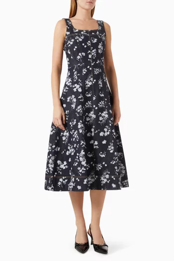 Orchid Midi Dress in Denim
