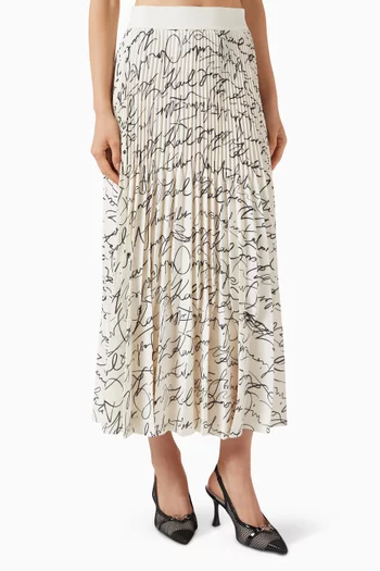 Pleated Midi Skirt