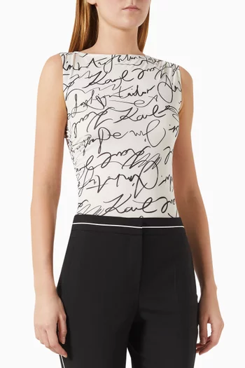 Logo-print Bodysuit