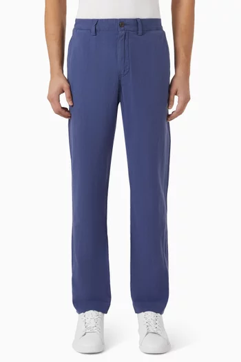 Flat Front Pants in Cotton & Linen