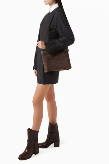 Monili Crossbody Bag in Suede