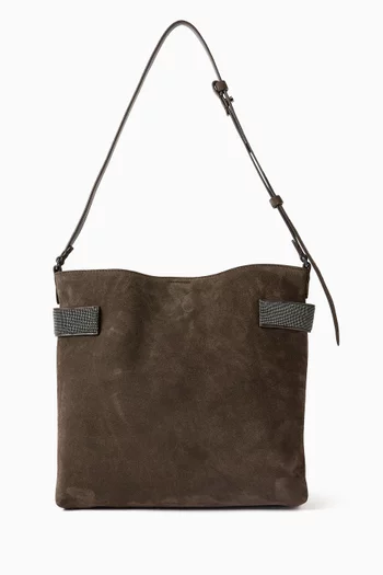 Monili Crossbody Bag in Suede