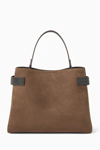 Monili Shoulder Bag in Suede