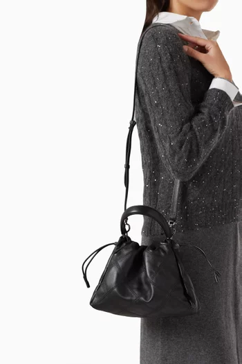 Small Mellow Bucket Bag in Leather