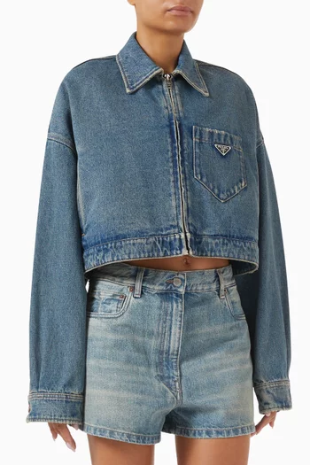 Cropped Jacket in Organic Denim