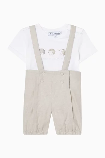 تي شيرت مزين بطبعة قطن جيرسيه