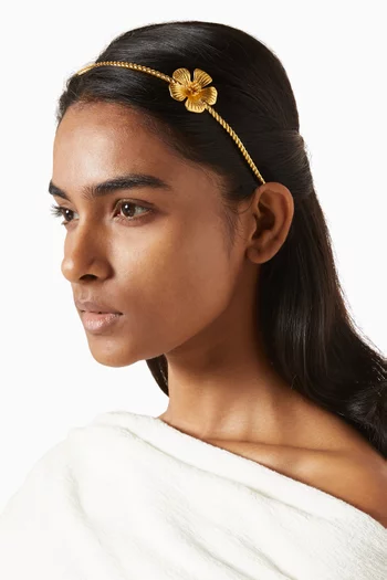 Kiyomi Headband in Gold-plated Brass