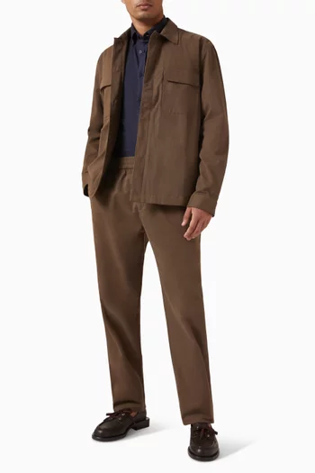 Button Down Flannel Shirt in Cotton