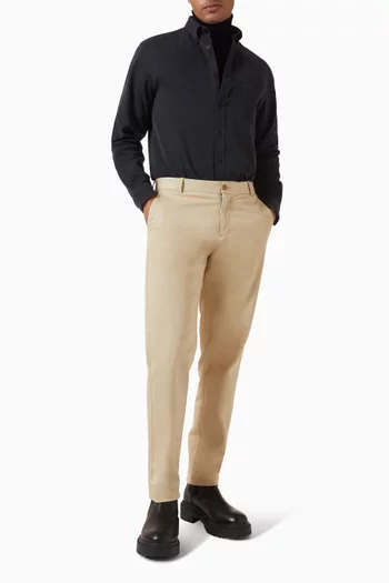 قميص بأزرار تويل