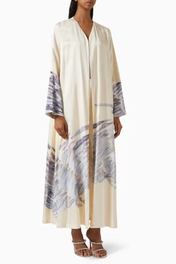 Wave Artwork Abaya