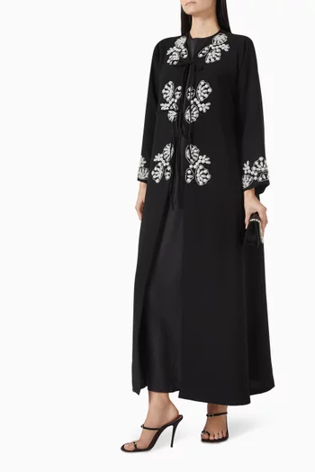Crystal-embellished Abaya