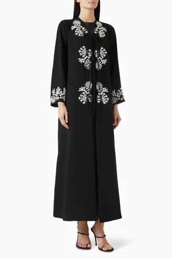 Crystal-embellished Abaya