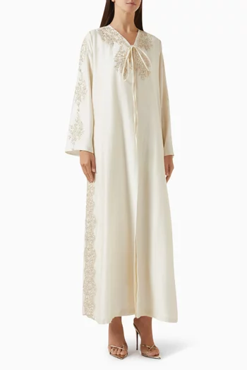 Embellished V-neck Abaya