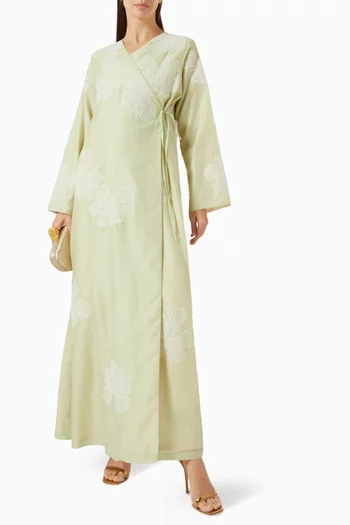 Crochet Flower Wrap Abaya