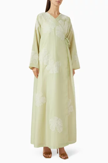 Crochet Flower Wrap Abaya