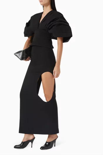 تنورة بقصة مستقيمة بفتحة