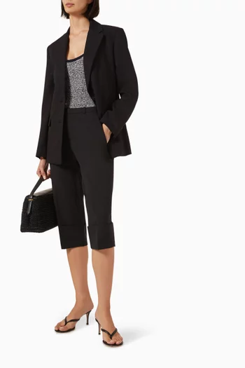 Oversized Blazer in Viscose-blend