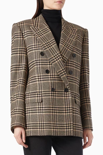 Prince of Wales Jacket in Silk-cashmere