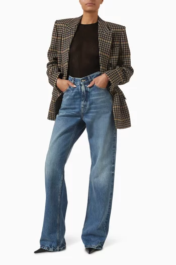 V-waist Baggy Jeans in Denim