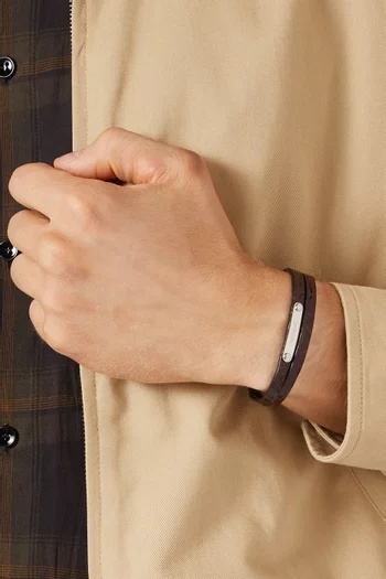 سوار بطبقتين جلد بنقشة جلد التمساح