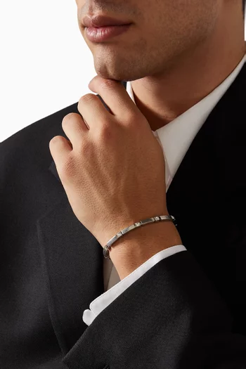 سوار بحلية مرصعة بالكريستال معدن