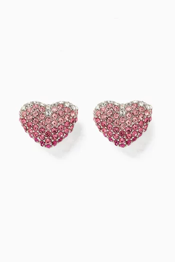 The Heart Balloon Earrings in Brass