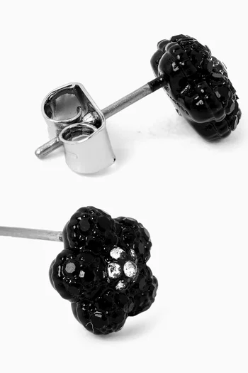 The Daisy Pave Earrings in Brass