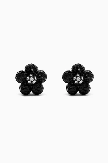 The Daisy Pave Earrings in Brass