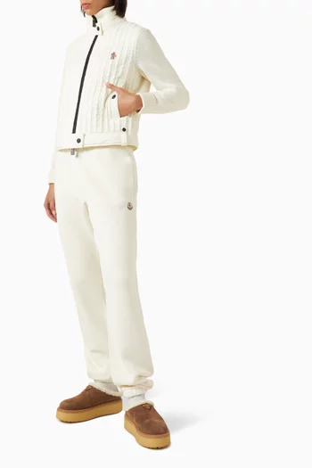 Padded Cardigan in Virgin Wool