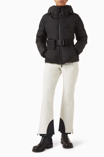 جاكيت تزلج بوكتين بغطاء رأس مبطن بالزغب