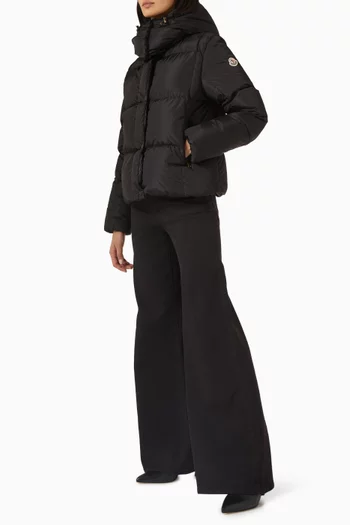 Castelnou Hooded Short Down Jacket in Nylon