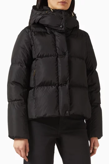 Castelnou Hooded Short Down Jacket in Nylon