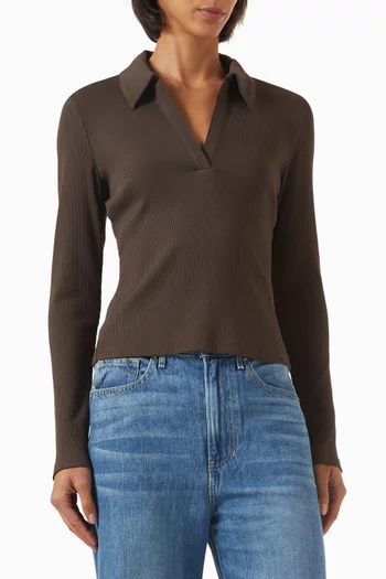Kearney Rib T-shirt in Cotton Blend