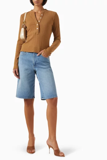 قميص جوسلين هنلي مزيج قطن